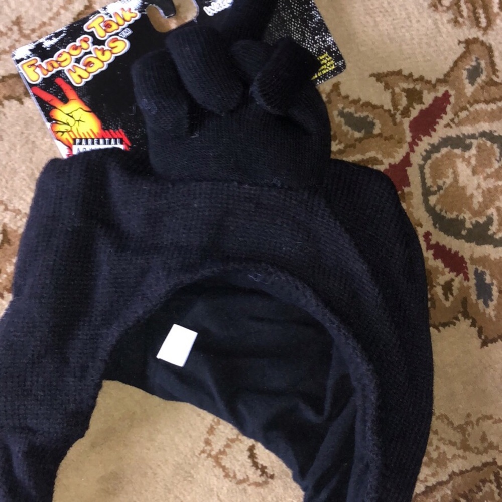 F u Hat middle finger squeeze